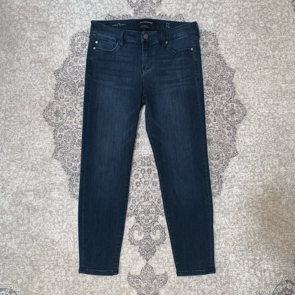 LIVERPOOL Ankle Skinny Jeans Dark Wash 6 Petite